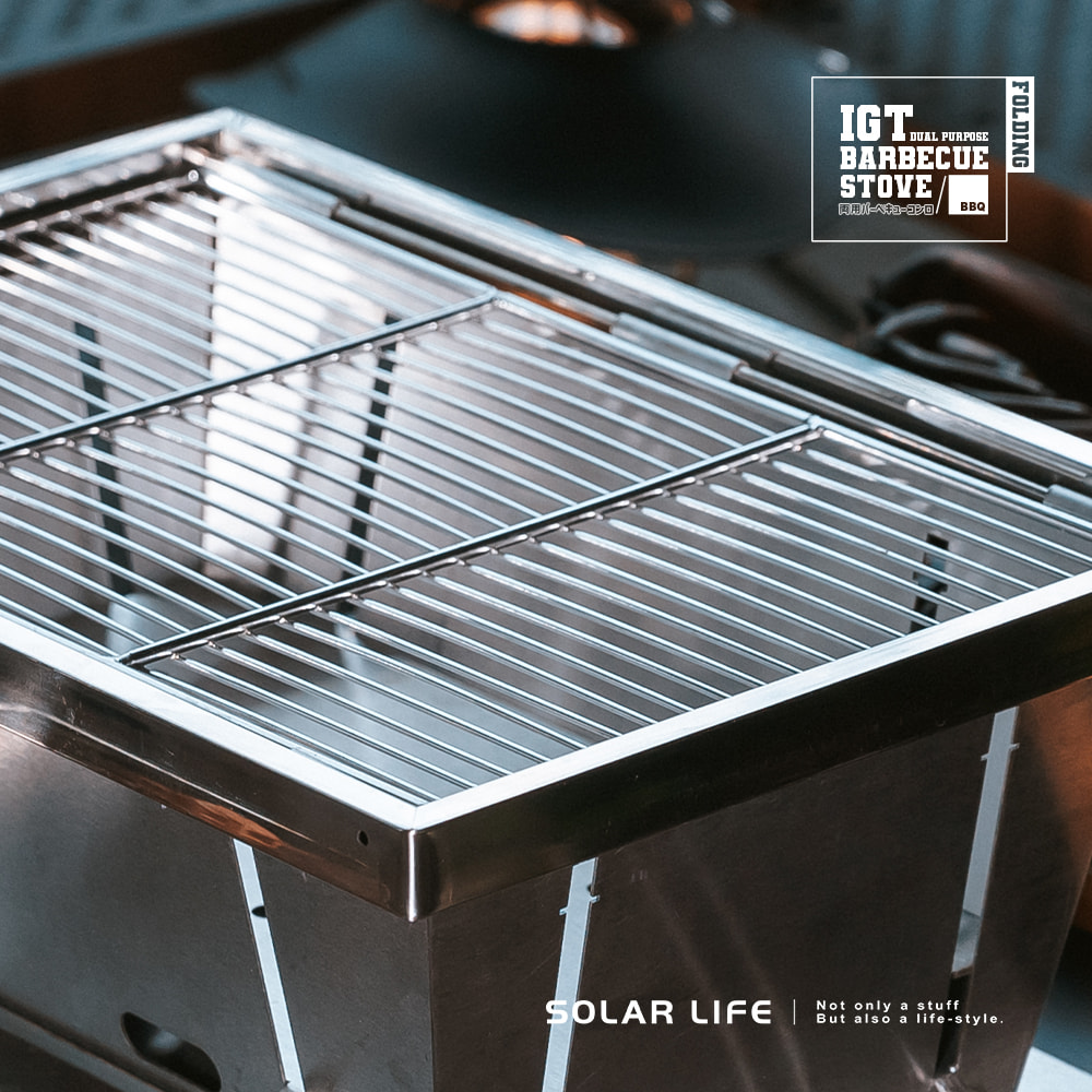 FOLDINGIGTDUAL PURPOSEBARBECUESTOVEコンロ BBQSOLAR LIFE Not only a stuffBut also a life-style.