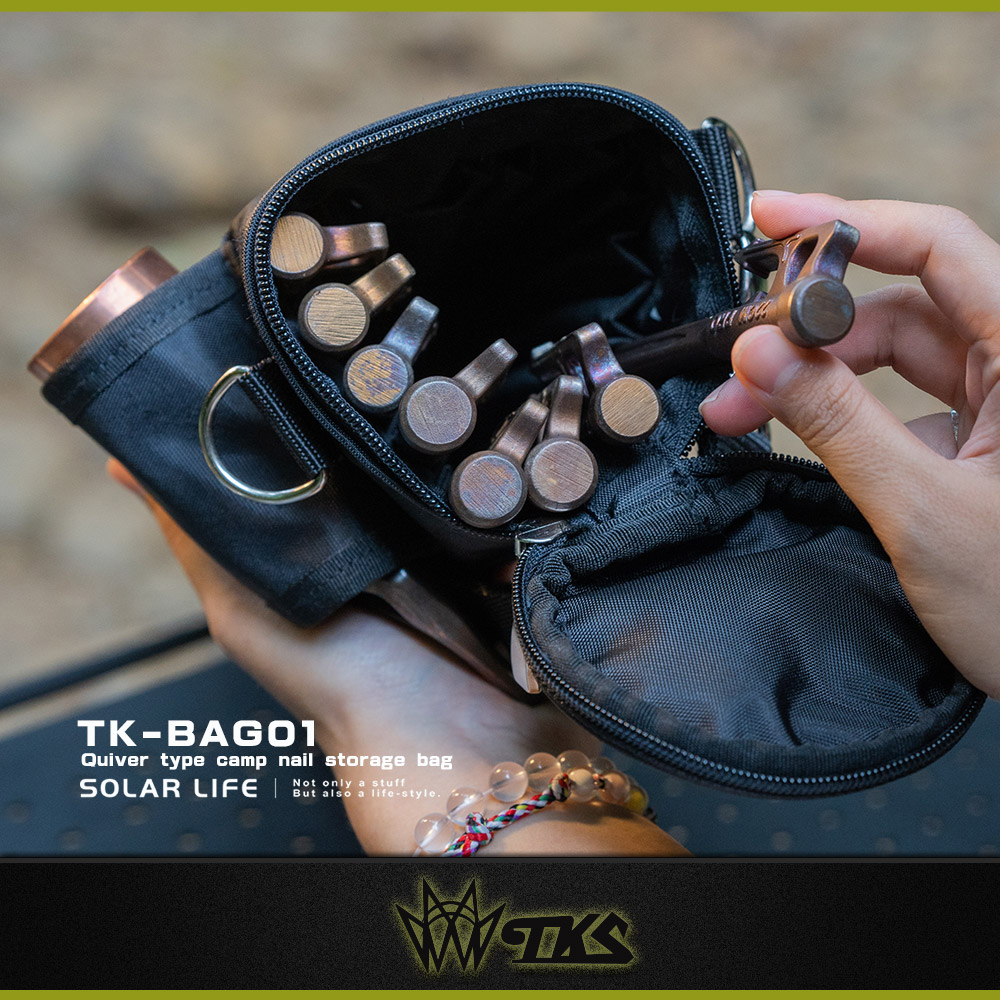 TKBAGO1Quiver type camp nail storage bagSOLAR LIFENot only a stuffBut also a lifestyle.